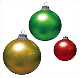 Gold Green Red Ornaments