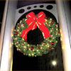 Building Front Wreath with Bow and Ornaments