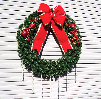 Building Front Wreath with Bow