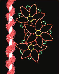 pole-poinsettia Lamppost Poinsettia
