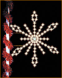 pole-snowflake-diamond Lamppost Snowflake Diamond