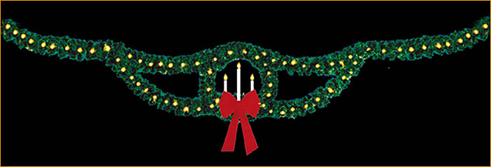 skylines-grn-garland-wreath-candles Rileighs Outdoor Decor Skyline Garland with Wreath Candles