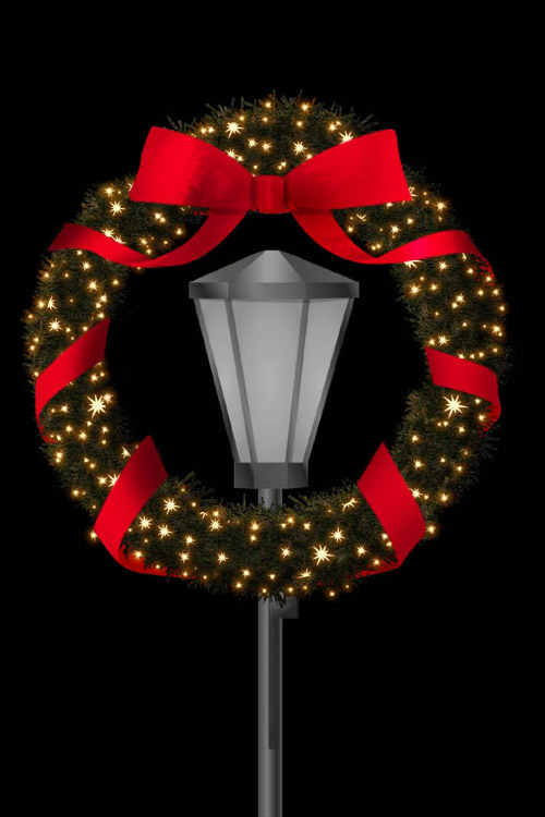 Designer Series - Pole Mount Decorations - Wreath Designer Series - Pole Mount Decorations - Wreath