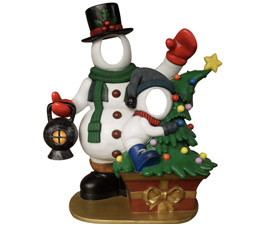 Halloween Fiberglass Decorations - Snowman Photo Op