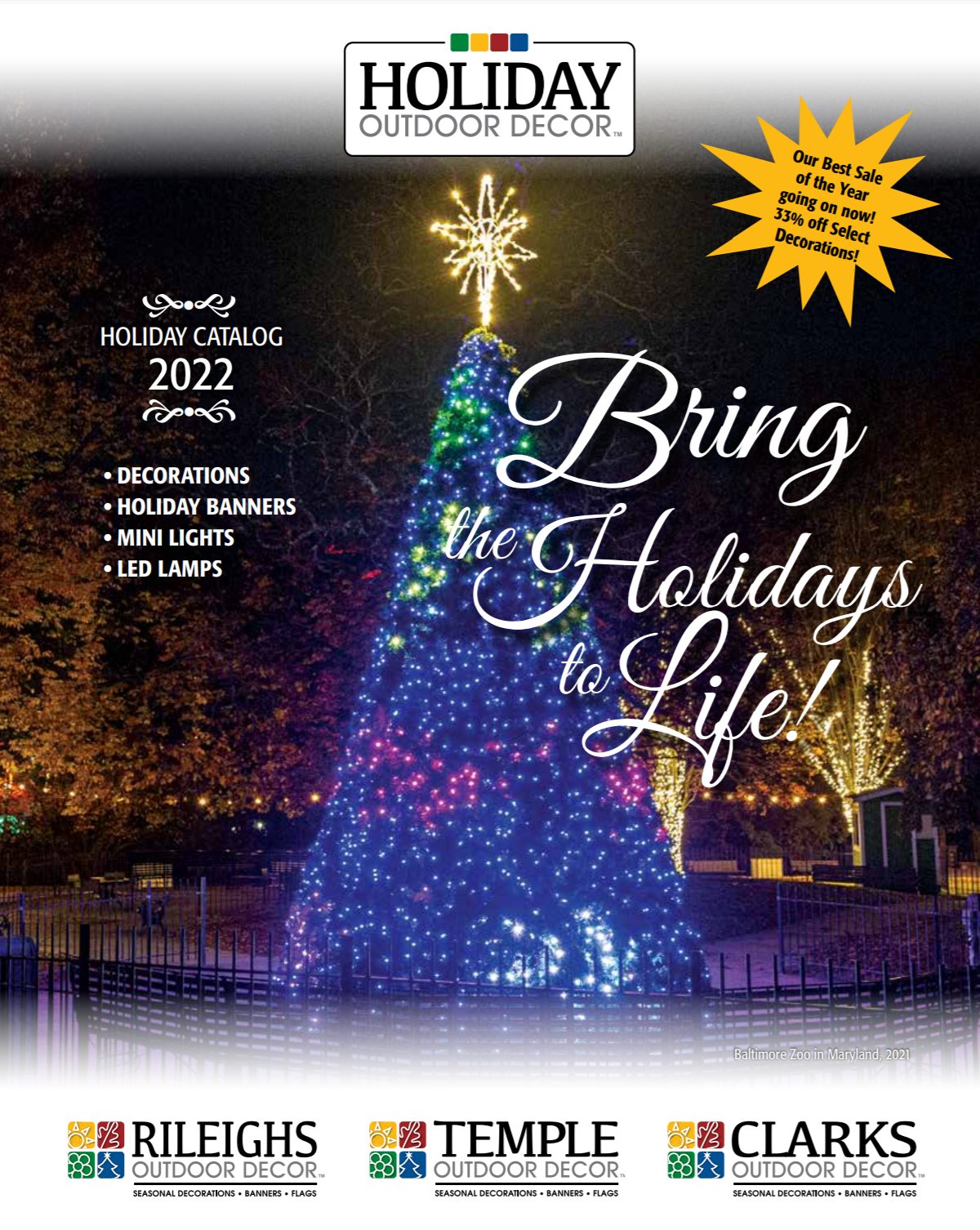 holiday outdoor decor 2022 catalog cover