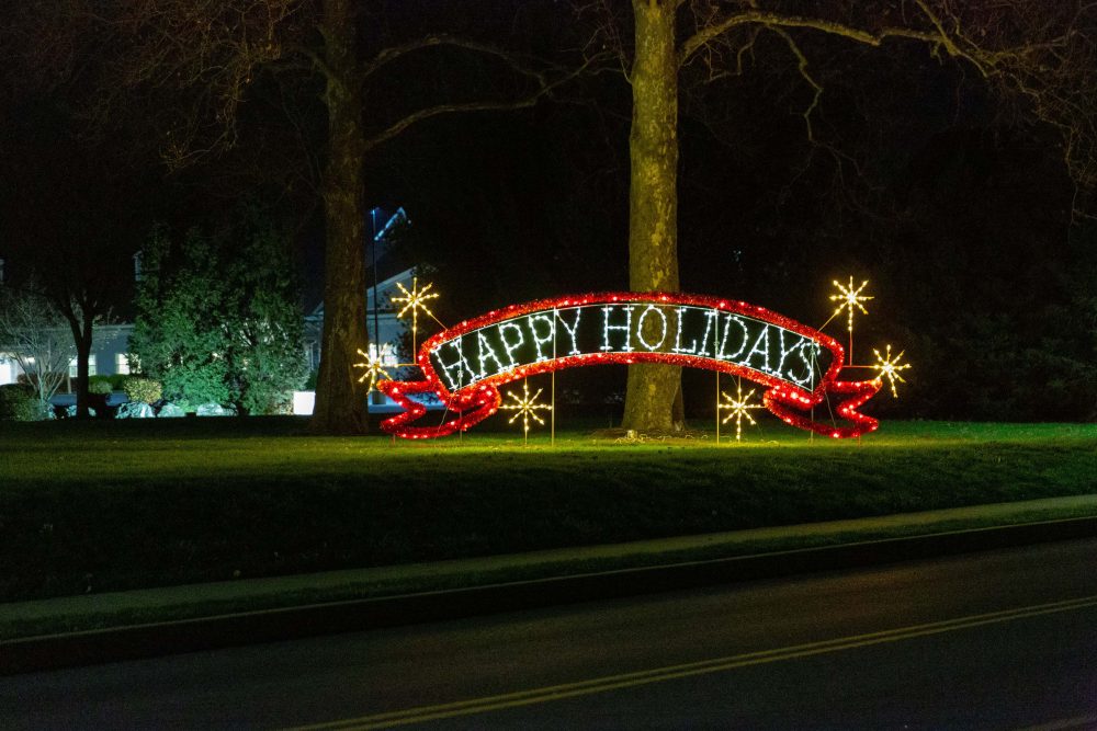 garden spot village happy holidays holiday decorations