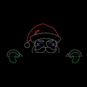 Peeking Santa on Roof