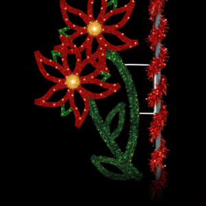 Double Poinsettia Pole Mount