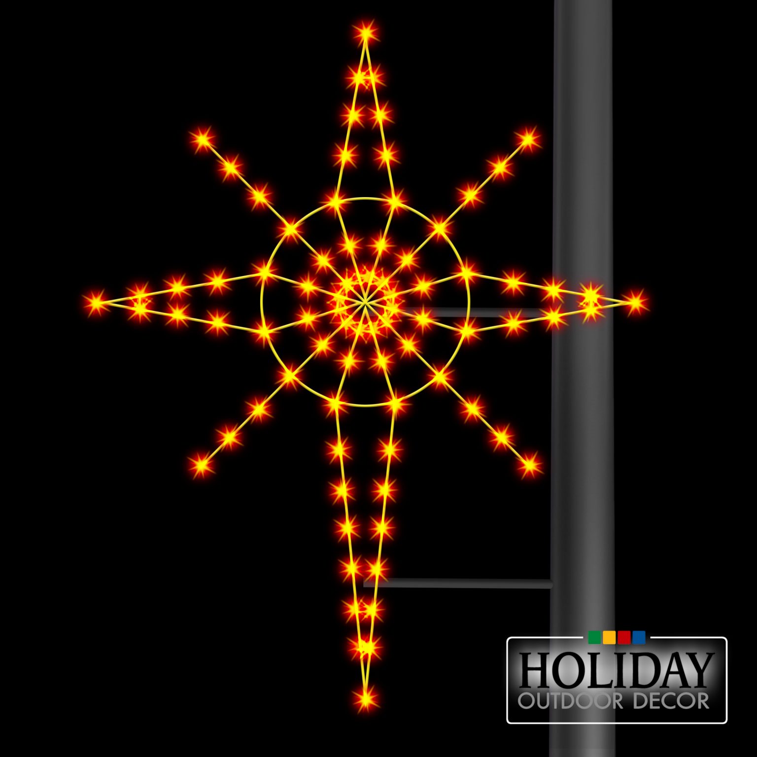 Nativity Star Pole Mount Holiday Outdoor Decor