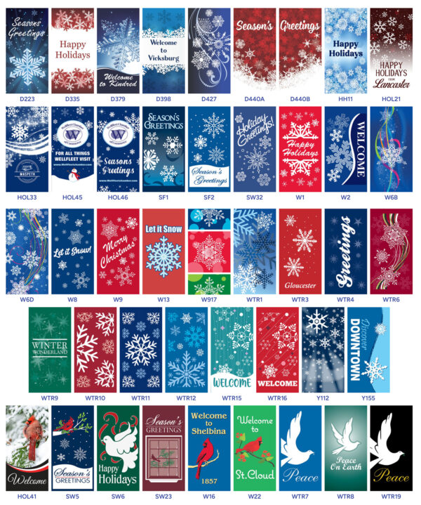 Example of many holiday banners