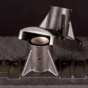 two black brackets on black background