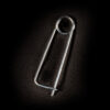 Silver Pin for bracket on black background