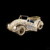 Stunning Full Size European Classic Cabriolet car with gold and warm lights.