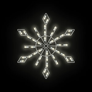 4' Sil Diamond Snowflake Building Front